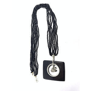 Black Agate with Onyx String