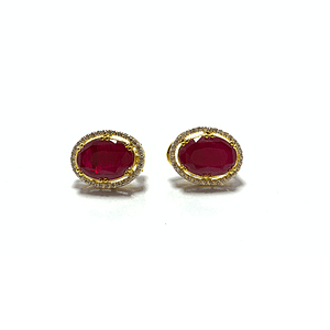 Synthetic red garnet tops with zirconia
