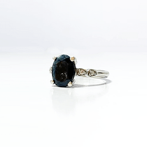 Blue sapphire with zirconia