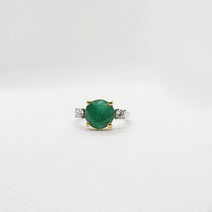 Emerald Ring with Zirconia