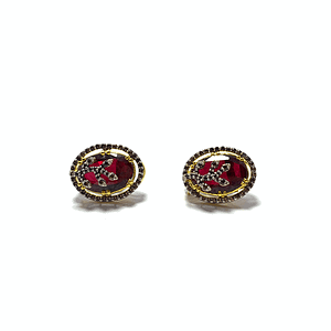 Synthetic red garnet with zirconia